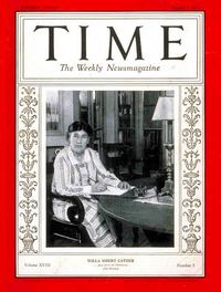 Willa Cather Time Magazine cover