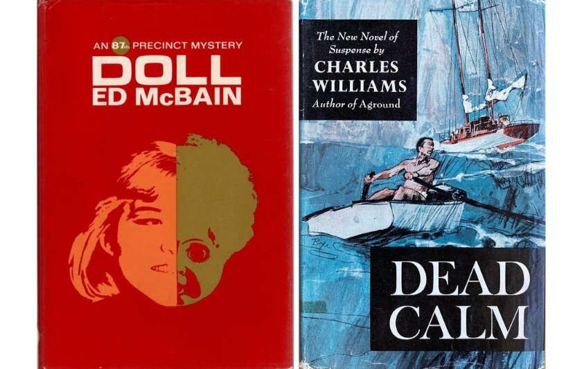 Covers of Doll by Ed McBain and Dead Calm by Charles Williams