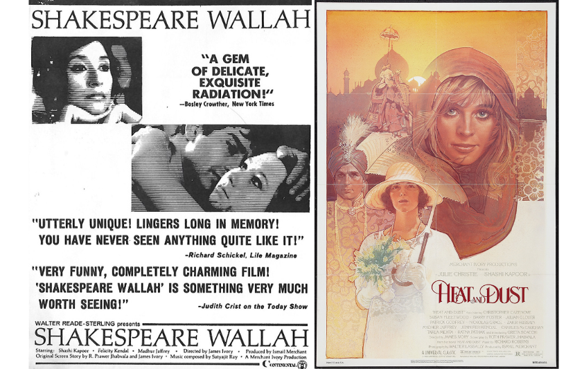 Theatrical release posters for Shakespeare Wallah and Heat and Dust