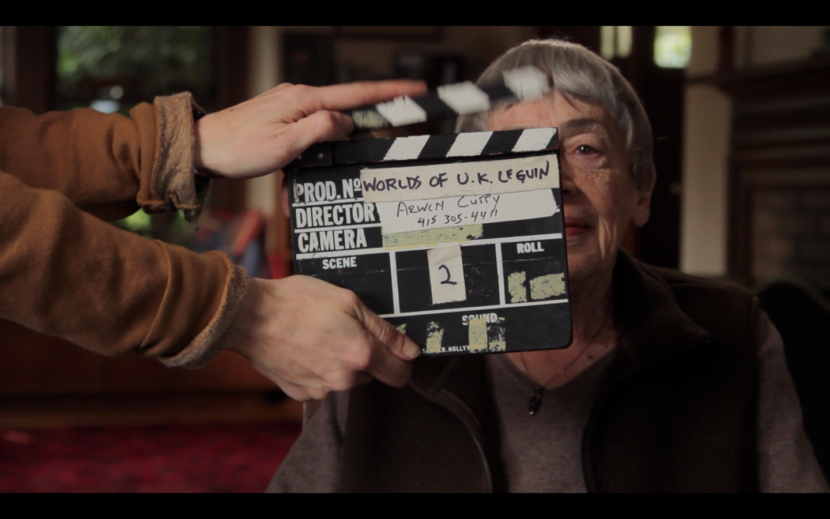 Ursula K. Le Guin with scene marker