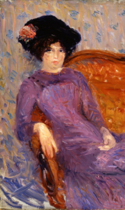 The Purple Dress, 1908–10, oil on canvas by American painter William Glackens (1870–1938). Courtesy Smithsonian American Art Museum.