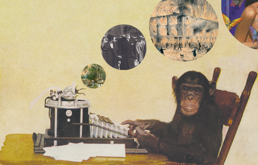 Monkey at a typewriter