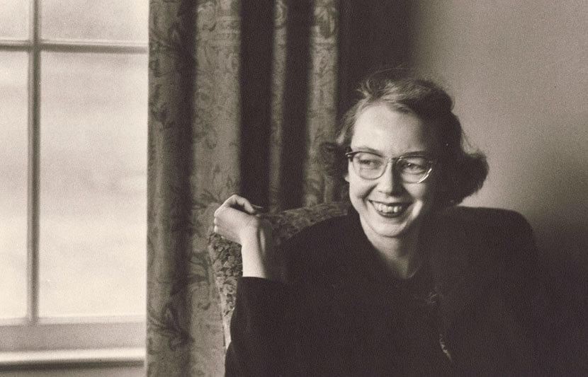 Flannery O’Connor in an undated photo. (Emory University Archive; courtesy of the filmmakers) 