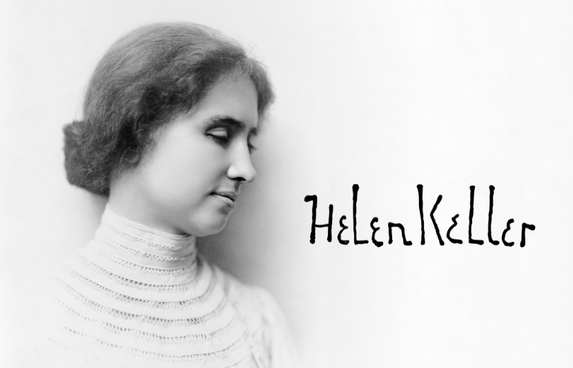 Helen Keller and signature