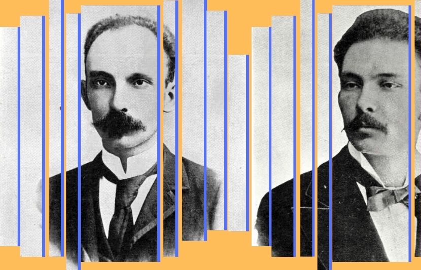 Portraits of José Martí in 1892 and 1875 (Public Domain)