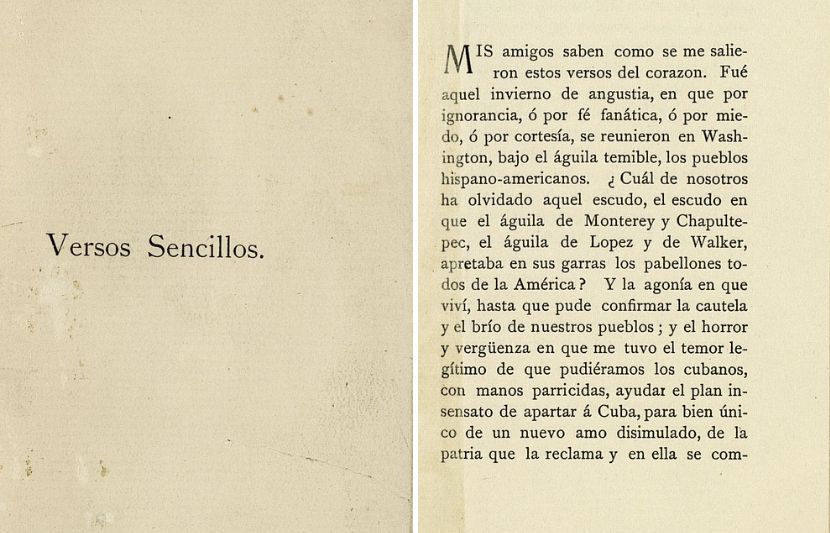 Pages from first edition of Simple Verses