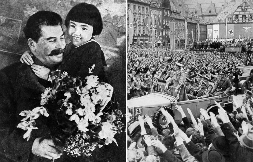 Stalinist propaganda and Nazi rally