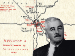 Faulkner and map of Yoknapatawpha