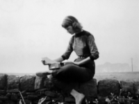 Sylvia Plath at a typewriter