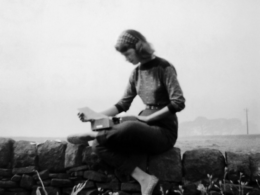 Sylvia Plath at a typewriter